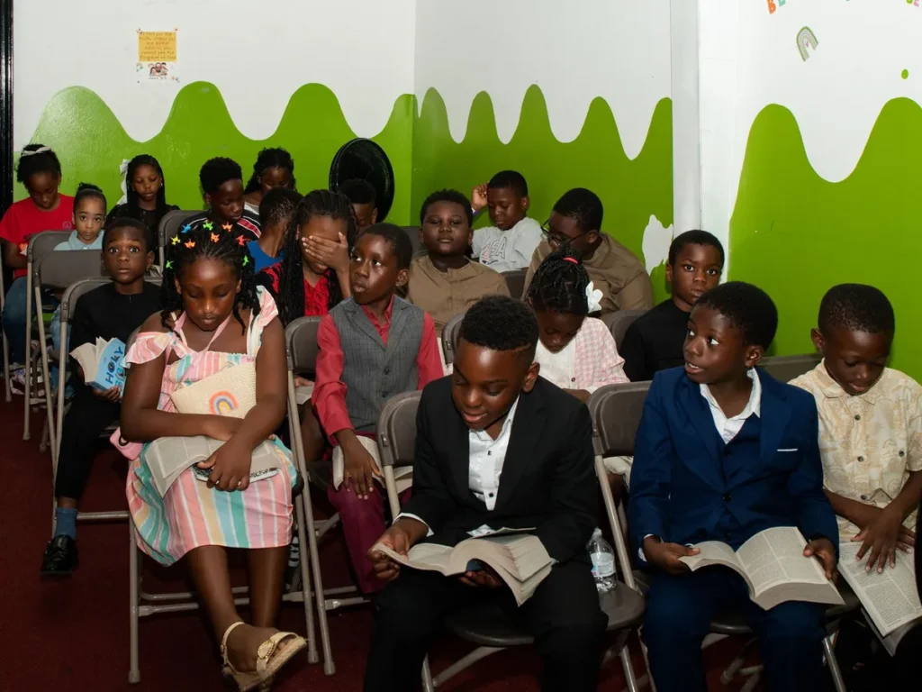 Children reading their Bibles in Children’s Church